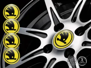 Skoda Felgenaufkleber Ausgabe Harz-Dome-Stil